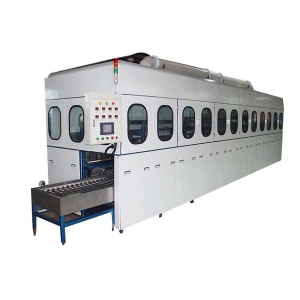 Ultrasonic cleaning line