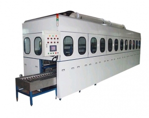 Ultrasonic cleaning line